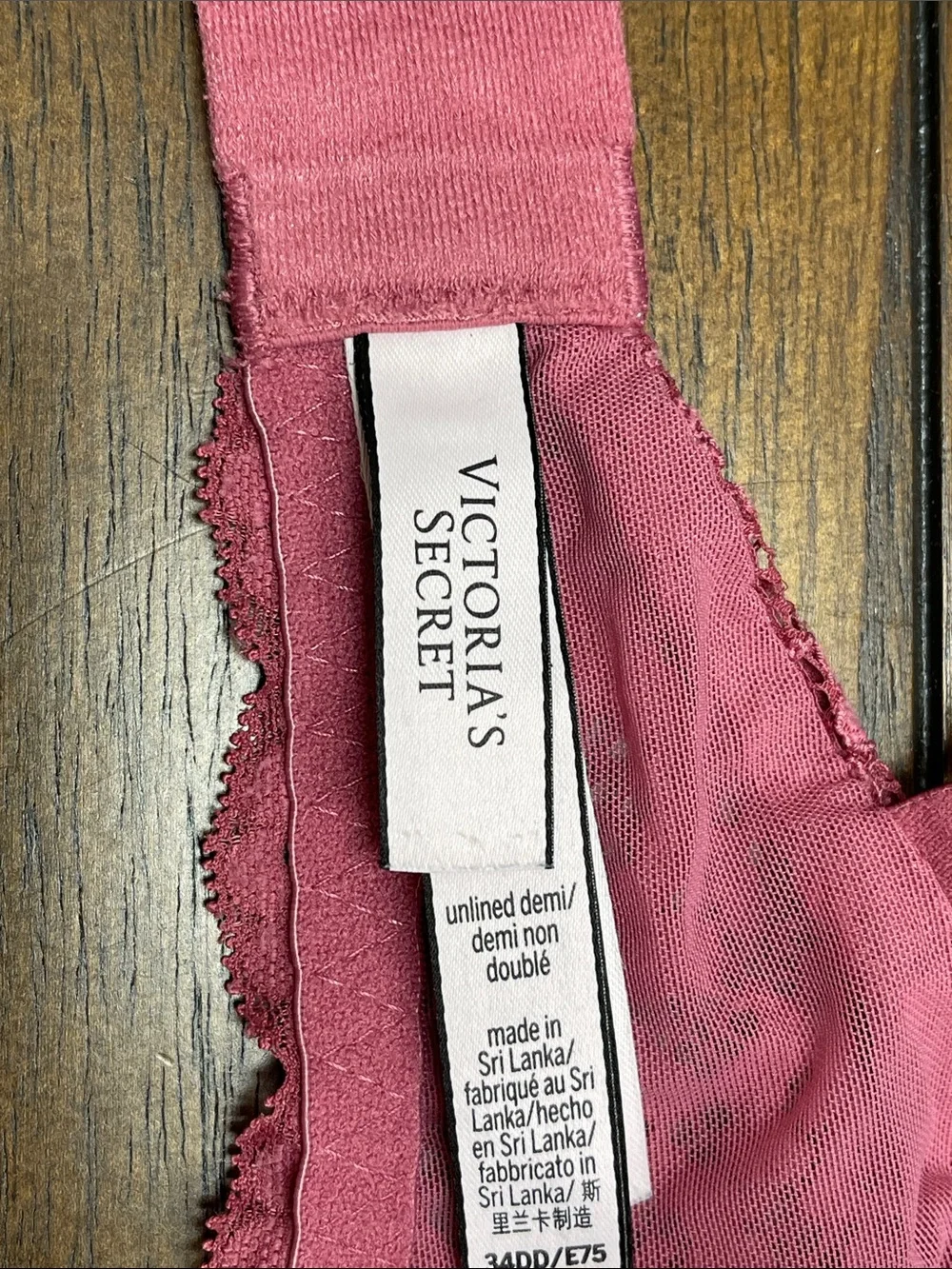 Victoria's Secret Mauve Lace Underwire Bra